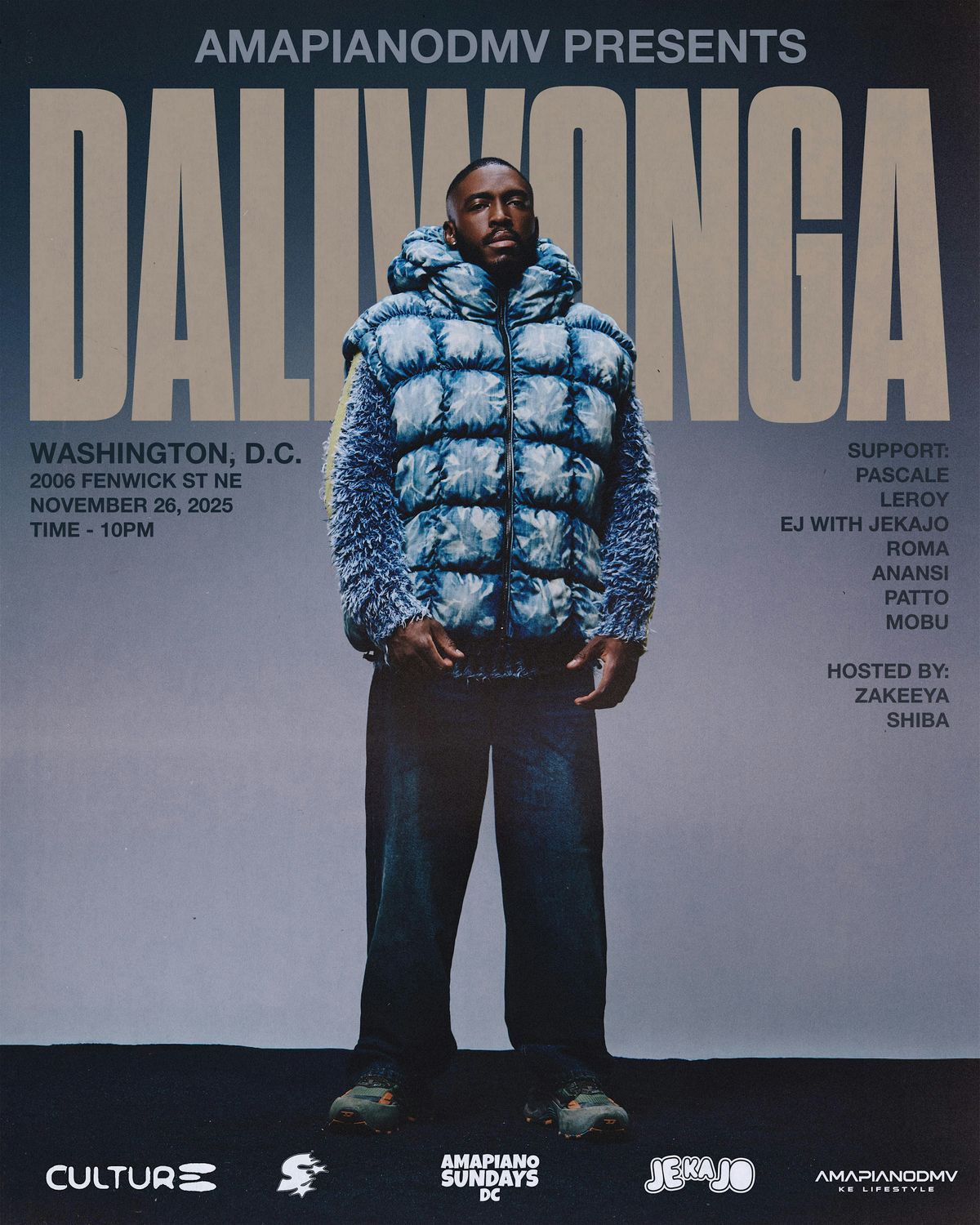 Amapiano Thanksgiving Eve: DALIWONGA (Live from South Africa) promotional graphic